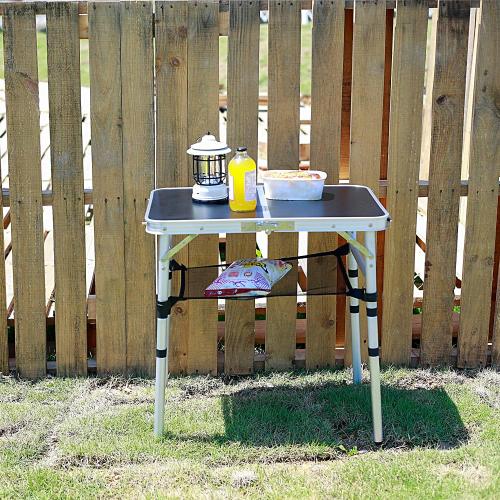 Portable Camping Table, Adjustable Height Aluminum Folding Table, Lightweight & Compact, Outdoor Picnic Table for Camping, Hiking, Beach, BBQ, Travel