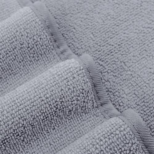 POLYTE Oversize, 60 x 30 in., Quick Dry Lint Free Microfiber Bath Towel Set, 6 Piece (Gray) (total of 18)