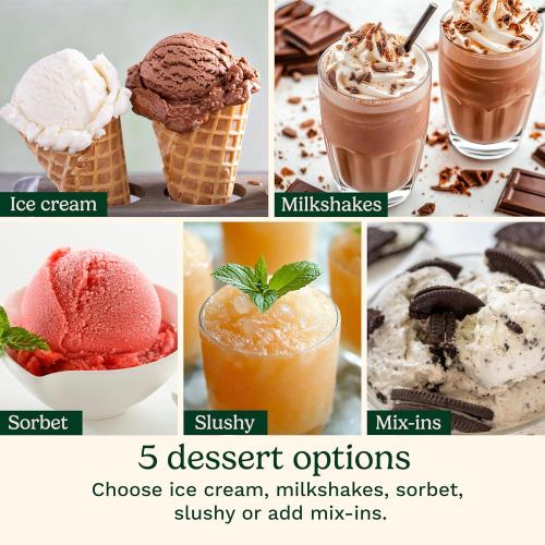 Cuisinart Ice Cream Maker – Cuisinart FastFreeze 5-in-1 Ice Cream, Milkshakes, Slushies, Sorbets and Mix-Ins, Freeze Wand, Two 0.5-Pint Mixing Cups with Lids, Easy to Clean, ICE-FD10‼️light dirt‼️
