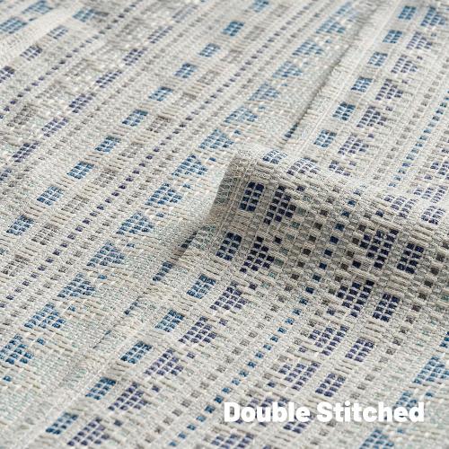 FUTEI Blue Grey Decorative Throw Pillow Covers 18x18 Inch Set of 2,Soft Cozy Chenille Jacquard Textured Cushion Case,Boho Home Decor for Couch Bed Living Room