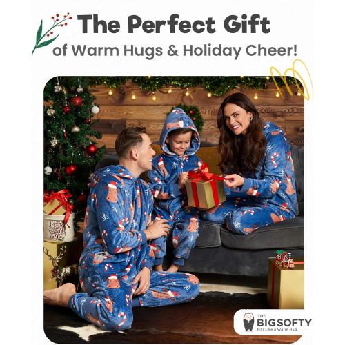 Size M The Big Softy Family Christmas Onesie Adult & Kids - Christmas Onesie Pajamas - Christmas Kid & Adult Onesie Pajamas