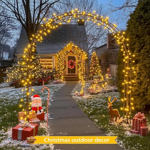 JMEXSUSS 33ft 100 LED Warm White Christmas Lights Outdoor, Battery Power String Lights Waterproof, Twinkle Fairy Mini Lights with 8 Modes Remote Indoor