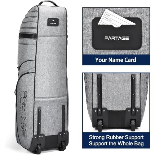 Partage Golf Travel Bag with Wheels, Golf Travel Case for Airlines, 900D Heavy Duty Oxford