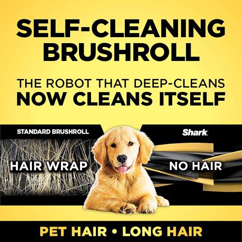 Shark IQ Robot Vacuum AV970 Self Cleaning Brushroll, Advanced Navigation, Perfect for Pet Hair, Works with Alexa, Wi Fi, xl dust bin, A black finish