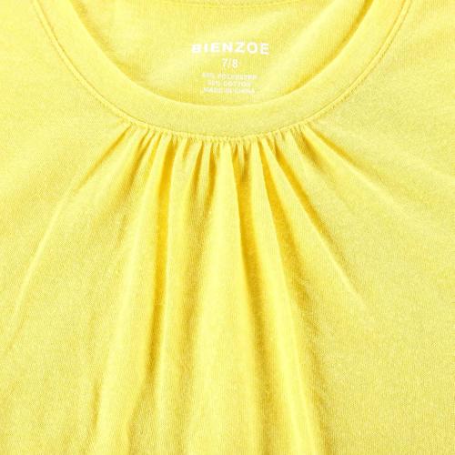 Size 4-13 Color Yellow, Pink and Purple Bienzoe Girls Short Sleeve T-Shirt: Kids Aged 4-13 Cute Crewneck Tee 3pcs Pack - Breathable Tops for Beach Trip Outdoor Play