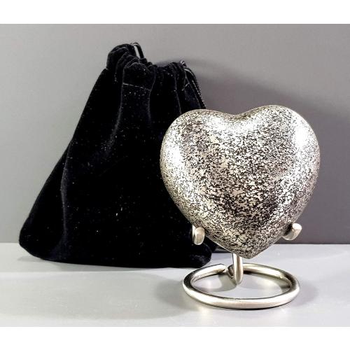 Esplanade Heart Shape Cremation Urn Memorial Container Jar Pot | Metal Urns | Memorial Keepsake Urns