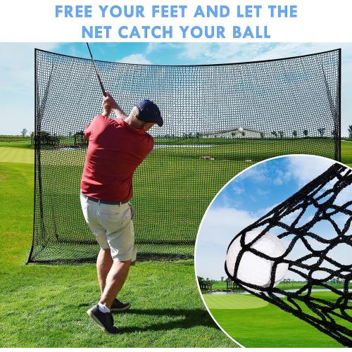 Golf Net,10Ft,15Ft,20Ft,25Ft, 30Ft, 40Ft Golf Practice Net,Sports Practice Barrier Net, Heavy Duty Ball Netting Golf Hitting Net, DIY Ball Net,Baseball Net Hockey Net and Chipping Net