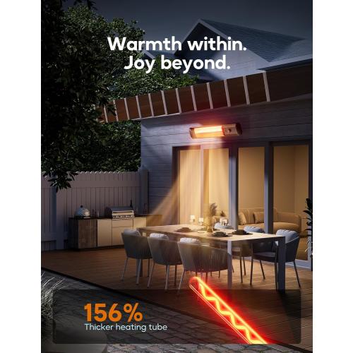Patio Heater, 9 Heat Setting, 9-Hour Timer, Portable A - 5