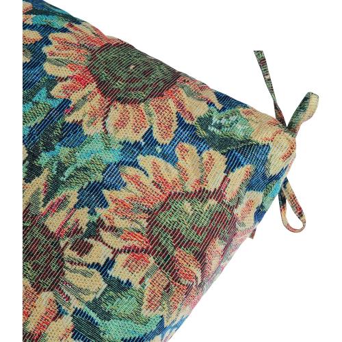 Set of 2 Outdoor Dining Chair Cushions, Patio Seating Cushions, 38x18x4.5 inch, for Garden Patio Furniture (Sunflower)