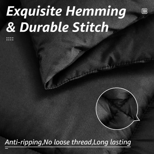 Comforter, All Season Down Alternative Duvet Insert, Winter Warm Quilted Bed Comforter,Machine Washable, Dark Grey,