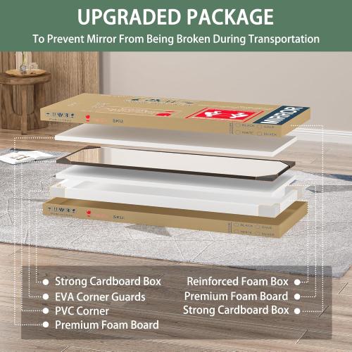 Hasipu Door Mirror Full Length, 51 x 16 Inch Full Body Wall Mirror Over The Door Hanging Mirror for Bedroom, Living Room, Cloakroom