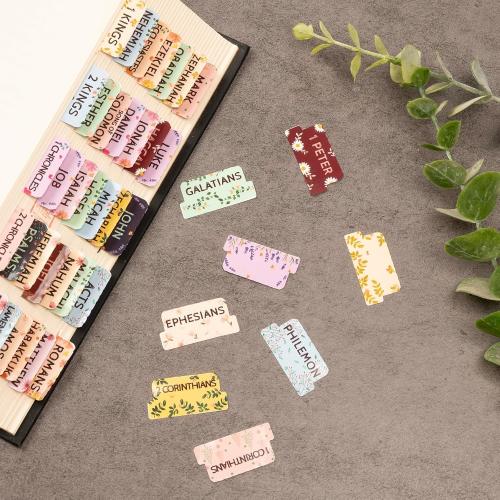 Lumintutu Laminated Bible Tabs, Large Print Bible Study Journaling Supplies, Christian Gift for Women and Men, Index Tabs for Old and New Testament, She Reads Truth Bible (Pastel Bloom)