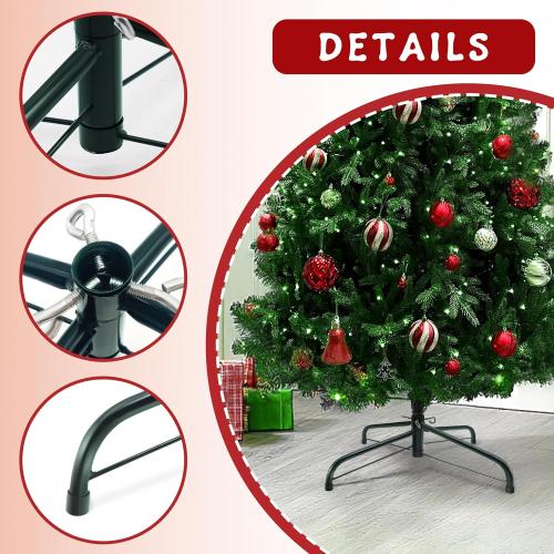 MNKXL 16 Inch Metal Christmas Tree Stand for 4 to 10ft Christmas Trees, Heavy Duty Folding Christmas Tree Stand, Universal Artificial Christmas Tree Stand Replacement