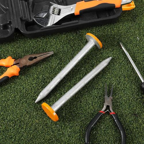 8 Pcs Property Markers, Heavy Duty Survey Stakes 6.6 Inch Low Profile Property Line Markers for Gardens, Courtyards, Lawns, Landscape Edges, Earthworks, Pavings