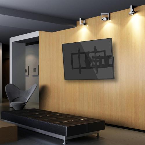 Black HumanCentric Heavy Duty TV Wall Mount for 75-100 TVs Flat or Curved up to 176lb, Full Motion, 15° Tilt, 45° Swivel, 24 Extension, Max VESA 900x600mm, Hardware Included Install on Wood or Concrete