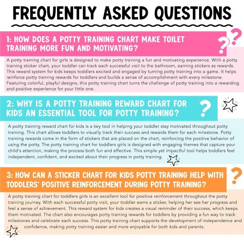 10 Potty Training Chart for Toddler Girls Sticker Reward Chart for Kids