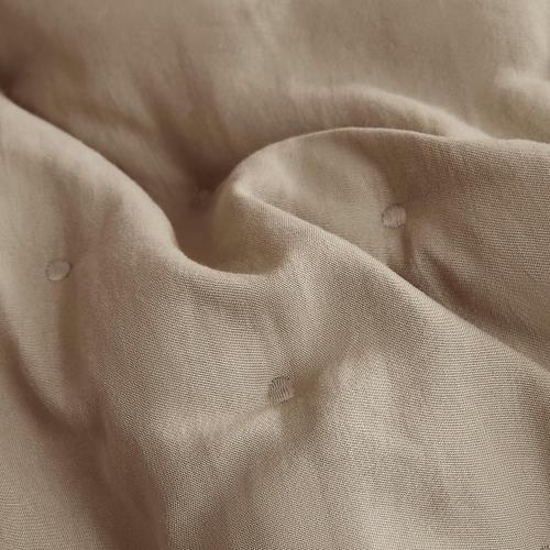 WDCOZY Beige Cloud King Size Quilt Set, Tan Lightweight Farmhouse Bedspread, Rustic Country Coverlet, Taupe Camel Soft Bedding, Thin Comforter for All Season - 3 Pieces, 104x90 inches‼️good condition and May Vary‼️