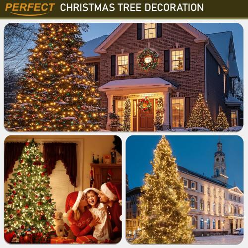 Christmas Tree Lights 8.2FT X 16 Lines, 448 LED String Lights (Suitable 7-9 FT Christmas Tree) with Memory Function & Remote Control, IP55 Tree Lights for Christmas Decorations, Outdoor & Indoor