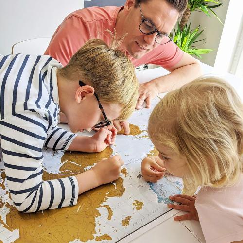 Scratch The World ® Travel Map - Scratch Off World Map Poster - X-Large 23 x 33 - Maps International - 50 Years of Making Maps - Updated 2025 - Cartographic Detail Featuring Country & State Borders