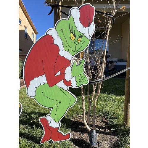 Silly Mischivieous Christmas Character Stealing Lights (Double Sided)