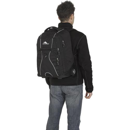 High Sierra Freewheel Wheeled Laptop Backpack, Black, One Size