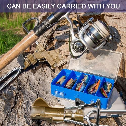 Libima 4 Pieces Fishing Rod Holders for Bank Fishing Upgraded Stainless Steel Fishing Pole Holders 360 Degree Adjustable Fishing Rod Stand for Men Father Beach Fishing Equipment Birthday Gift