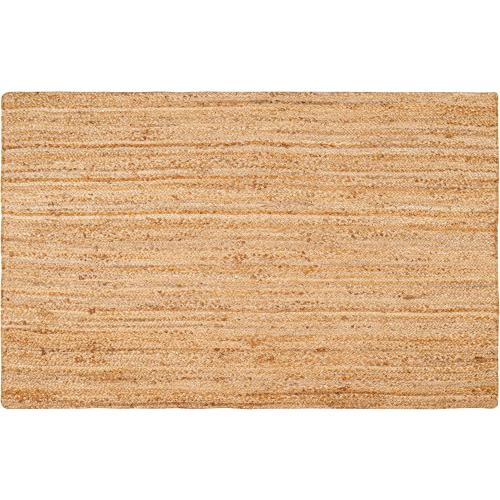 Hausattire Hand Woven Jute Braided Rug, 3'x5' – Natural, Reversible Boho Entry Area Rugs for Kitchen, Living Room I Farmhouse Indoor Outdoor Decorative Floor Rug, 36x60 Inches