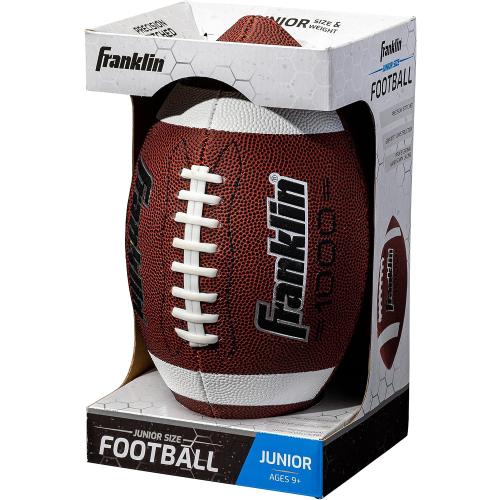 Franklin Sports Youth   Adult Footballs - Extra Grip 1000 Official Size, Junior   Pee Wee Kids - 1   12 Packs