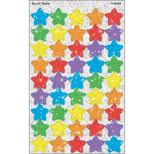 TREND enterprises, Inc. Super Stars superShapes Stickers-Sparkle, 180 ct, T-46306