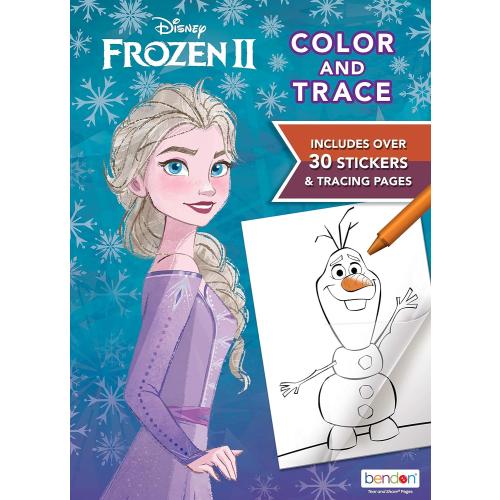 Disney Frozen 2 Elsa and Olaf 48-Page Color and Trace Activity Book, Bendon 46038