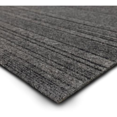 Mohawk Home 24 x 24 Indoor/Outdoor 0.25 Pile Height, Peel and Stick Carpet Tile, Grey Polyester, (15 Tiles) (60 sqft/Box)