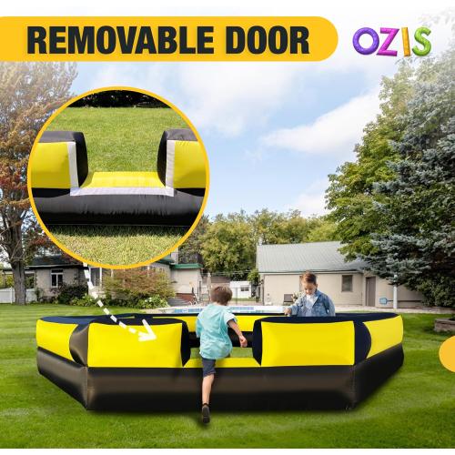 OZIS Gaga Ball Pit Inflatable 15FT with Built-in Blower, Portable Gaga Pit for Indoor Outdoor School Family Activities Easy to Setup