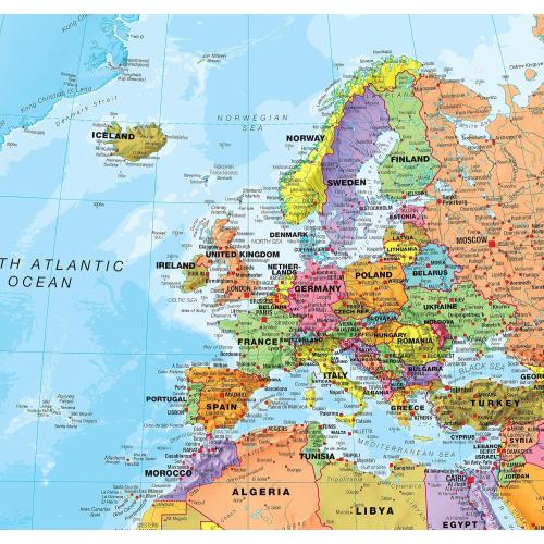 Size 46 x 80  Maps International Giant World Map - Mega-Map Of The World - 46 x 80 - Fully Laminated - 2025 Updated