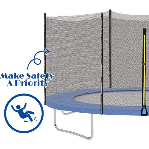 Aodaer Trampoline Net Replacement with Sprinkler 14Ft Safety Enclosure Net Weather Resistant Round Frame Trampoline Net for Round Frame Trampoline