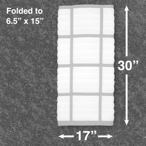 All-Clad Checked Kitchen Towel: Highly Absorbent, Super Soft Long Lasting - 100% Cotton, 17x30 Tea Towel for Cleaning & Drying Dishes, Pans, Glassware, or Countertops, (6-Pack), Titanium Gray
