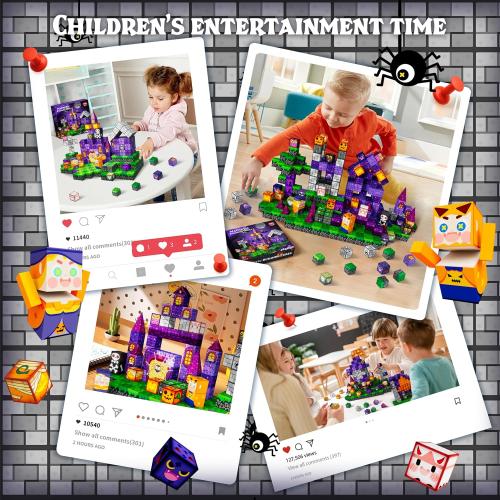 Mysterious Castle Magnetic Building Blocks for Kids 100PCS, 0.8in Magnet Cubes STEM Educational Construction Toys for Boys and Girls, 0.8in Magnetic Toys Gift Set