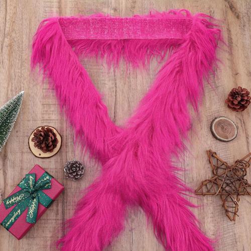 Faux Fur Fabric Precut Fur Strips 2x60inch Hot Pink Fur Fluffy Fuzzy Craft Furs for Gnomes Beard Santa Claus Hair Dwarf Cosplay Costume DIY Craft Christmas Decoration
