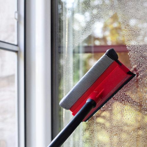 DSV Standard Window Squeegee for Car Windows, 2-in-1 Window Cleaner for Car Windshield, Gas Station, Shower, and Glass | Auto Squeegee , 8 Soft Rubber Blade & Highly Absorbent Sponge *MISSING HANDLE*