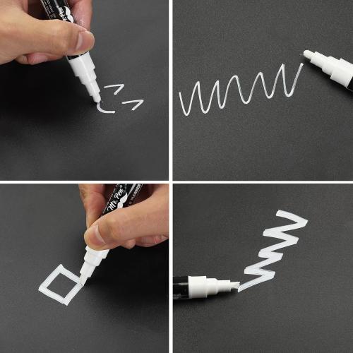 Mr. Pen- White Chalk Markers for Blackboard, 4 Pack, Reversible Tip, White Liquid Chalk Marker, Non-Toxic Liquid Chalkboard for Windows and Glass, Erasable Markers