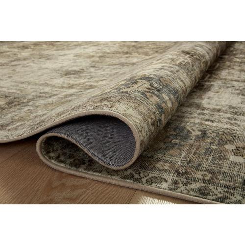 Loloi Magnolia Home by Joanna Gaines Sinclair Collection SIN-01 Pebble/Taupe 2'-3 x 7'-6, .25 Pile Height, Machine Washable, Runner Rug