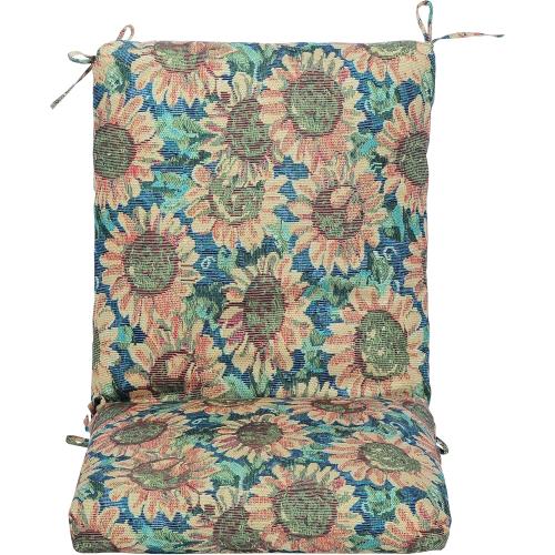 Set of 2 Outdoor Dining Chair Cushions, Patio Seating Cushions, 38x18x4.5 inch, for Garden Patio Furniture (Sunflower)