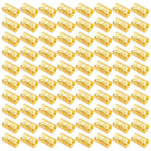 80 PCS Gold Dreadlock Beads Hair Jewelry Braids Accessories for Goddess Locs Crochet Passion Twist Hair Rings Soft Metal Adjustable Braiding Cuffs (80Pcs, Gold)‼️missing pieces‼️