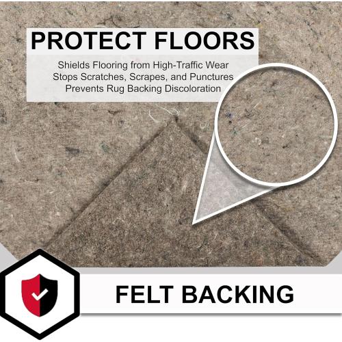 Mohawk Home 9' x 12' 3/8 Rug Pad 100% Felt Protective Cushion, Premium Comfort Underfoot – Safe for All Floors