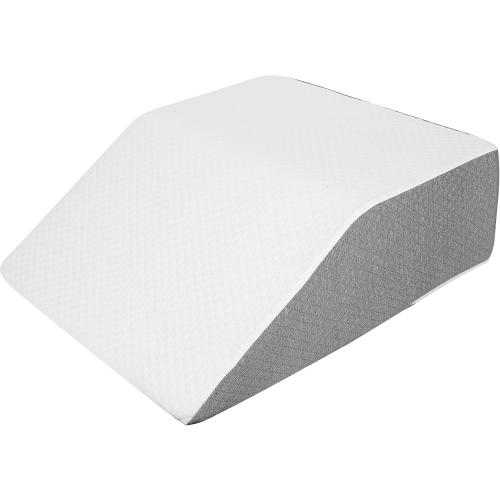 White and Grey Kölbs Bed Wedge Leg Pillow for Elevation Chic Jacquard Cover, Knee, Ankle Bolster Body Positioner Post Surgery