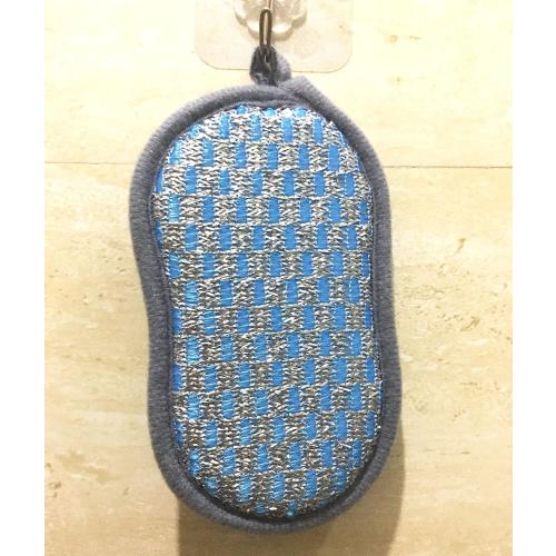 Multi-Purpose Scrub Sponges for Kitchen Scrub-it-Non-Scratch Double-Side Double-Effect Microfiber Sponge Along with Heavy Duty Scouring Power-Effortless Cleaning of Dishes Pots Pans Pack of 6 (Blue)