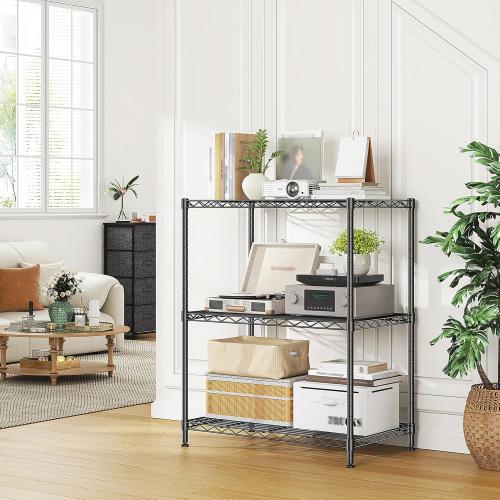 Storage Shelves Adjustable Wire Shelving Metal Wire Rack Shelving Unit Storage Shelf for Kitchen Laundry Room Pantry Closet Bathroom 23x30x13