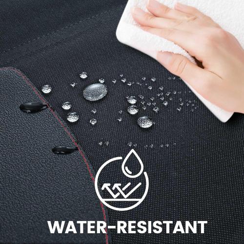 Black and Red Universal Fit PIDO Car Seat Protector for Child Car Seat, 2 Pack Carseat Protectors with Thick Padding and Non-Slip Backing, Protective Cover Mat for Vehicle Leather Upholstery (Black/Red)