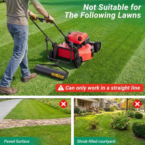 Suchtale Lawn Striping Kit for Push Mowers, Heavy-Duty Stainless Steel Roller, Universal DIY Lawn Striper with Large Easy-Fill Sand Port & Funnel, Adjustable Design, Fits Gas or Electric Lawn Mowers