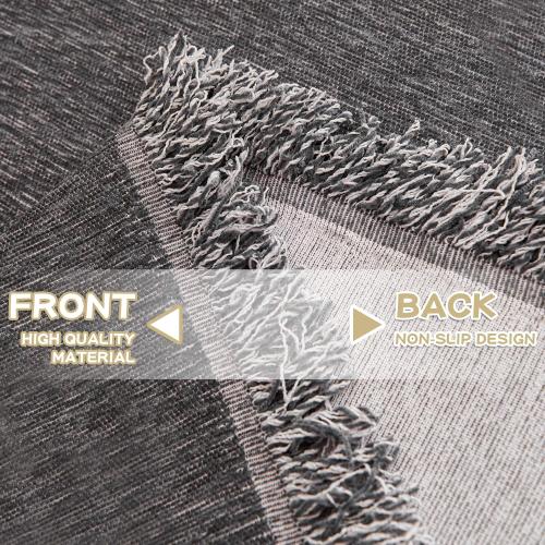 MYSKY HOME Couch Cover for Dogs, Washable Couch Covers, Non Slip Sofa Cover, Couch Cover 2 Cushion Sofa Dogs Furniture Protector with Tassels, Chenille Sofa Slipcover for Pets, 71x118, Dark Grey