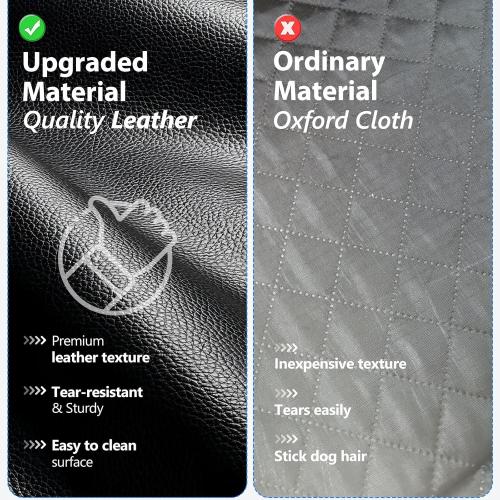 XL Truck Back Seat Extender for Dogs, Upgraded Anti-Scratch PU Leather, Dog Car Seat Cover for Back Seat with Hard Bottom, Pet Seat Covers for Trucks, Waterproof Dog Hammock for Crew Cab Truck